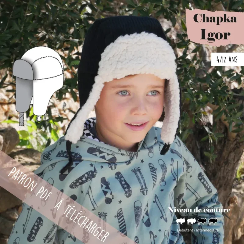 Patron Chapka enfant Igor · Super Bison