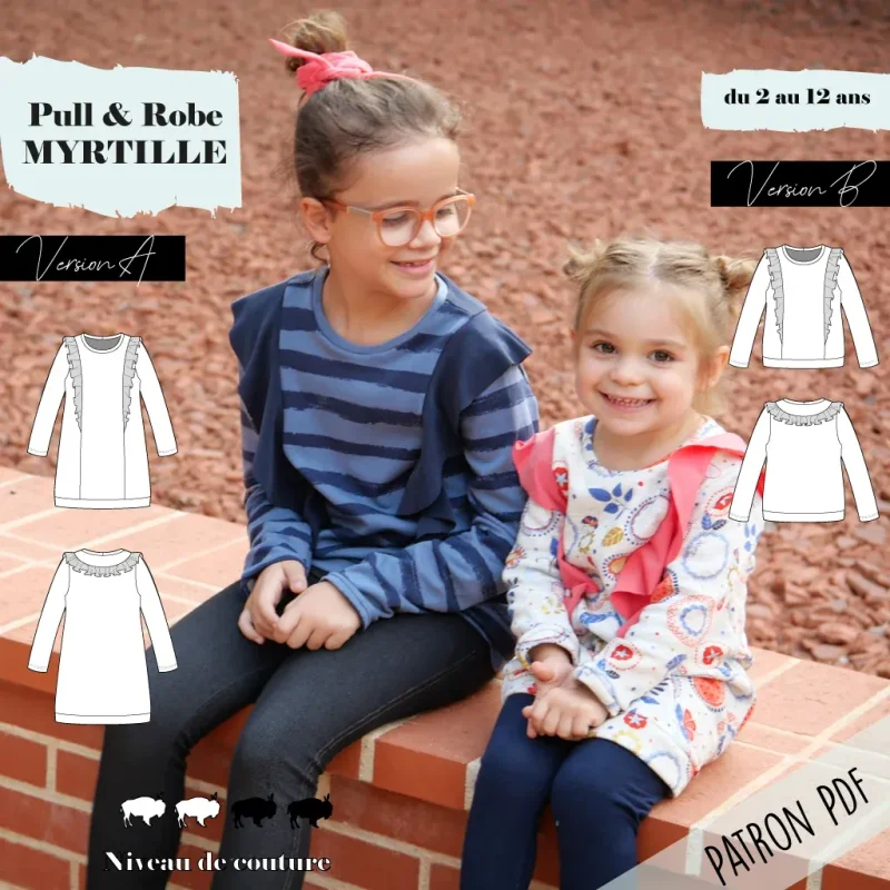 Patron Robe et sweat Danaé 2/12 ans · Super Bison
