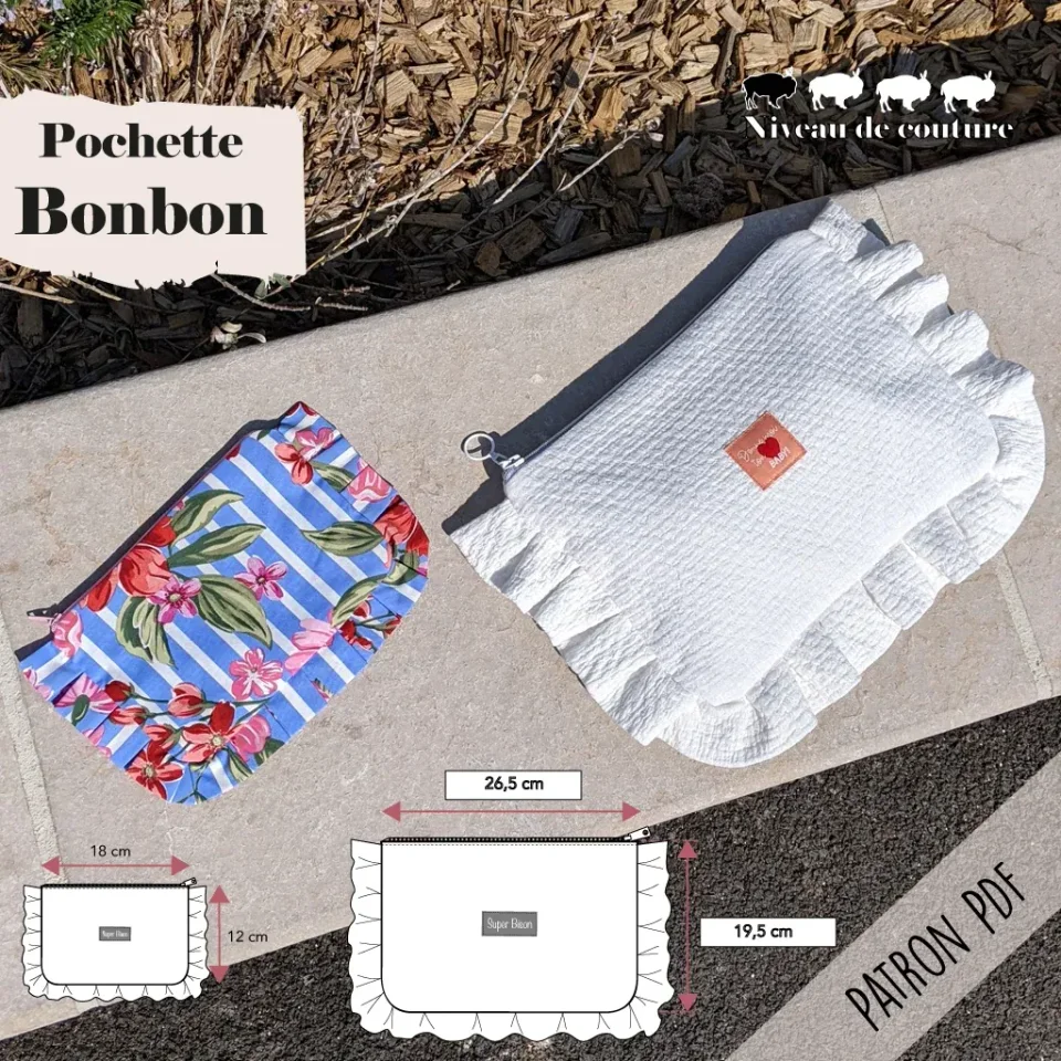 Photo du patron Duo Pochette Bonbon cousu · vue 1 sur 8