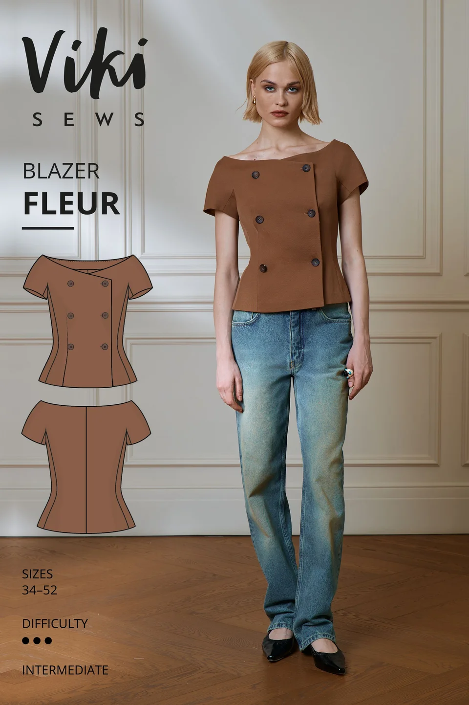 Photo du patron Fleur blazer cousu · vue 1 sur 8