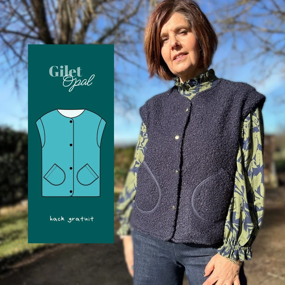 Photo du patron Gilet Opal – Hack gratuit cousu · vue 1 sur 8