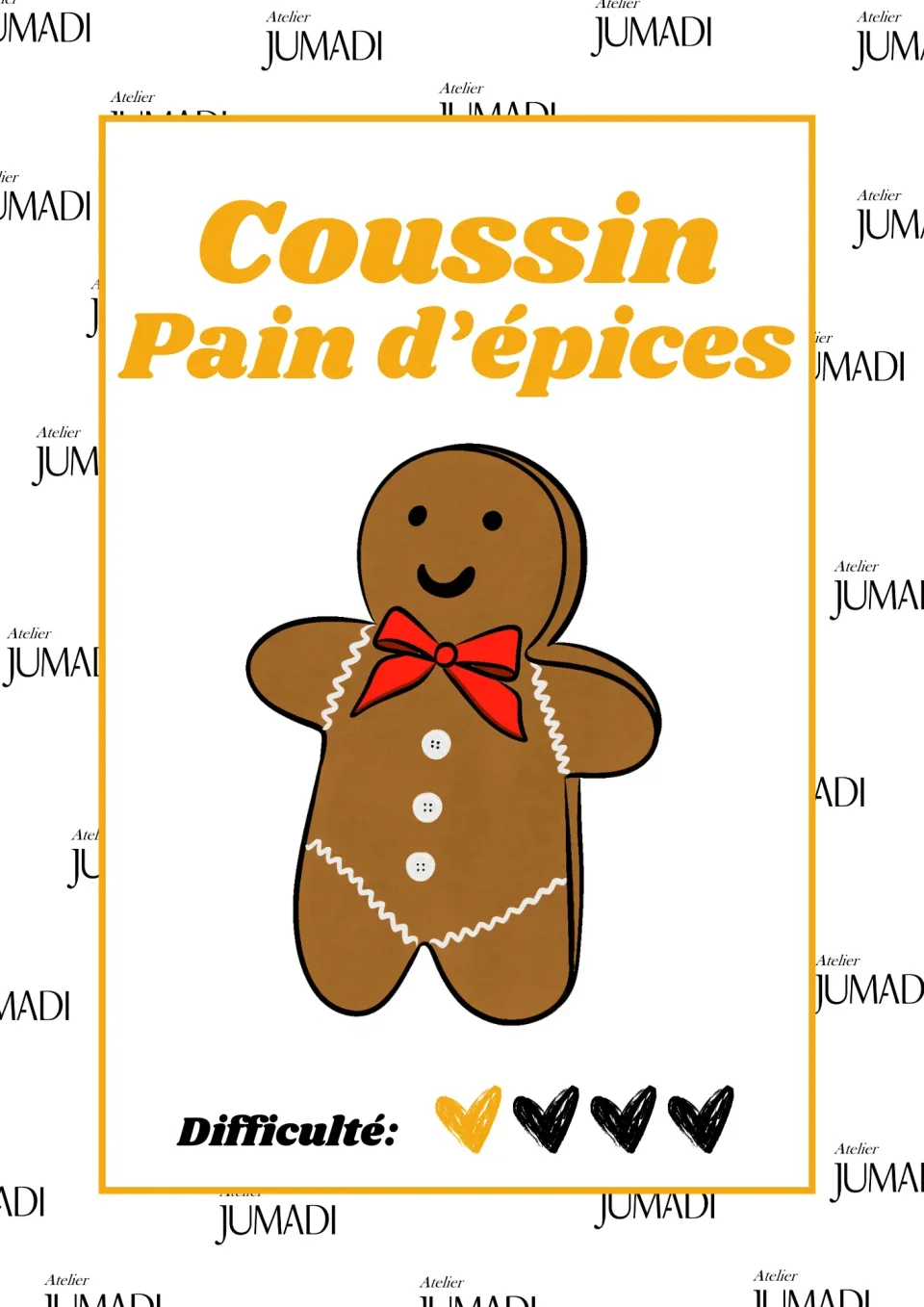 Photo du patron Coussin Pain d'épices cousu · vue 1 sur 2
