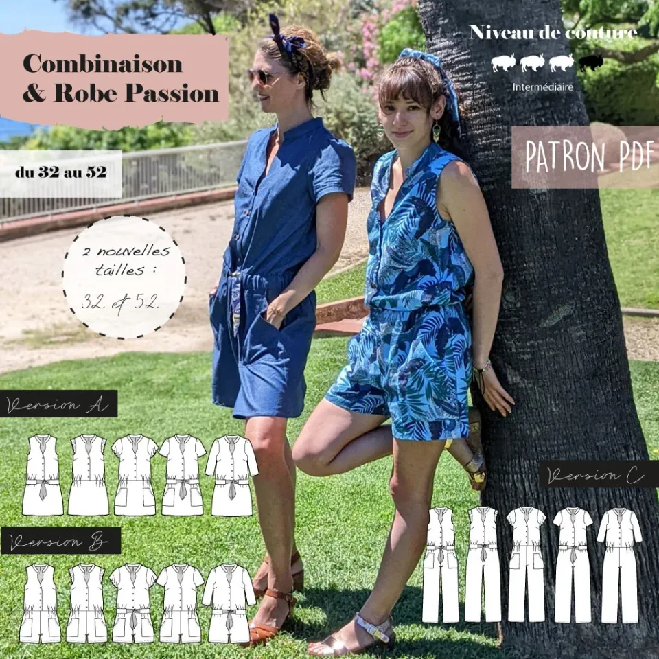 Photo du patron Combinaison et Robe Passion cousu · vue 1 sur 8