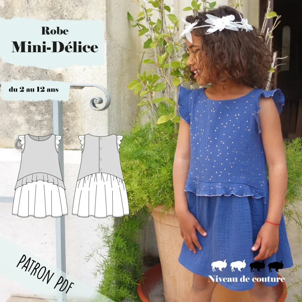 Photo du patron robe Mini Délice 2/12 ans cousu · vue 1 sur 8